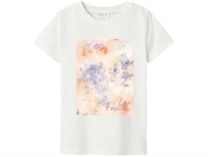 Name It cloud dancer/red orange printet t-shirt